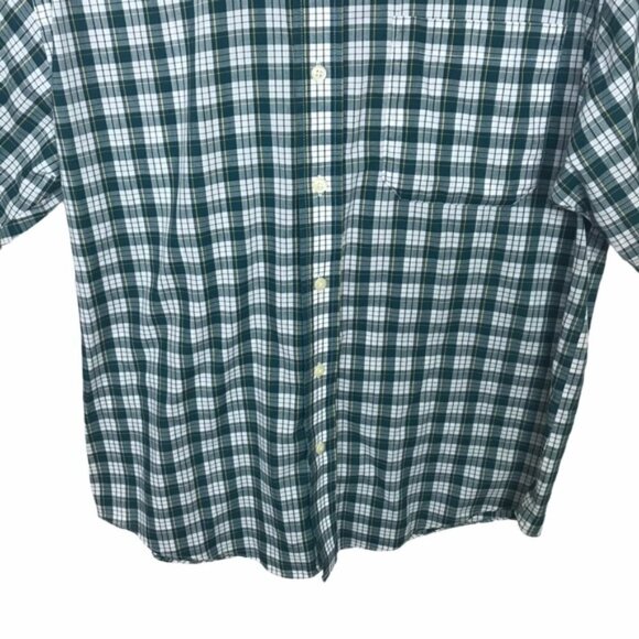 Windridge Green Check Plaid Short Sleeve Button Up Shirt - Picture 4 of 5